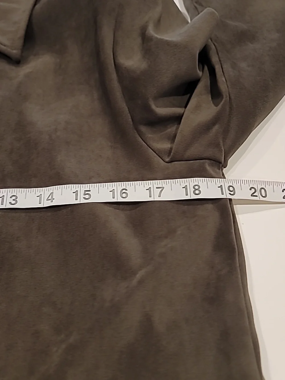 Briggs New York Faux Suede Shirt Jacket Moss Green Medium